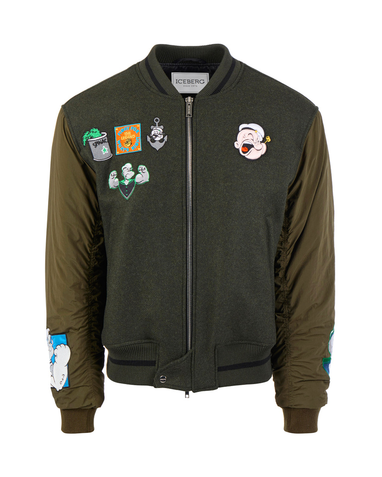 Popeye patch bomber jacket - Man | Iceberg - Official Website