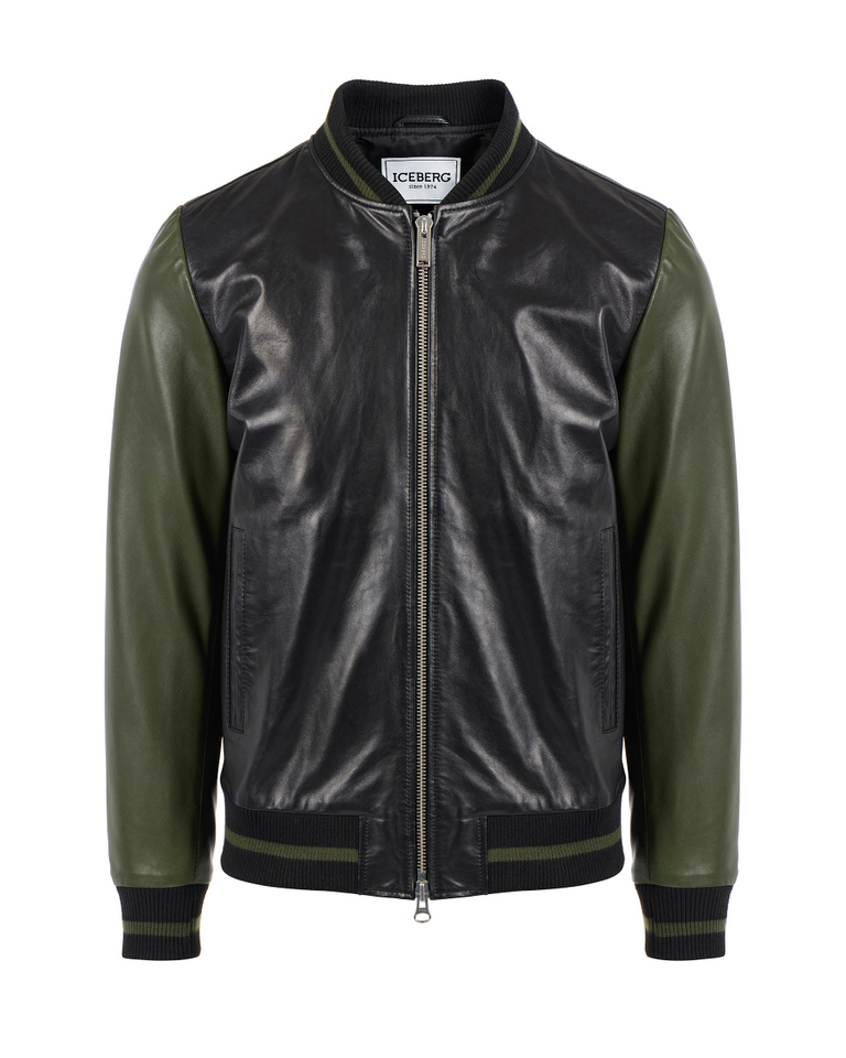Popeye leather bomber jacket - Popeye selection | Iceberg - Official Website