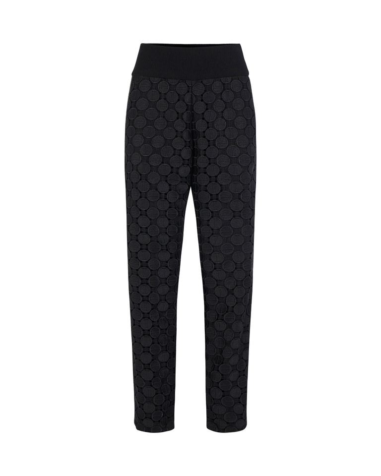 Macrame trousers with logo - LOGO DETAIL  | Iceberg - Official Website