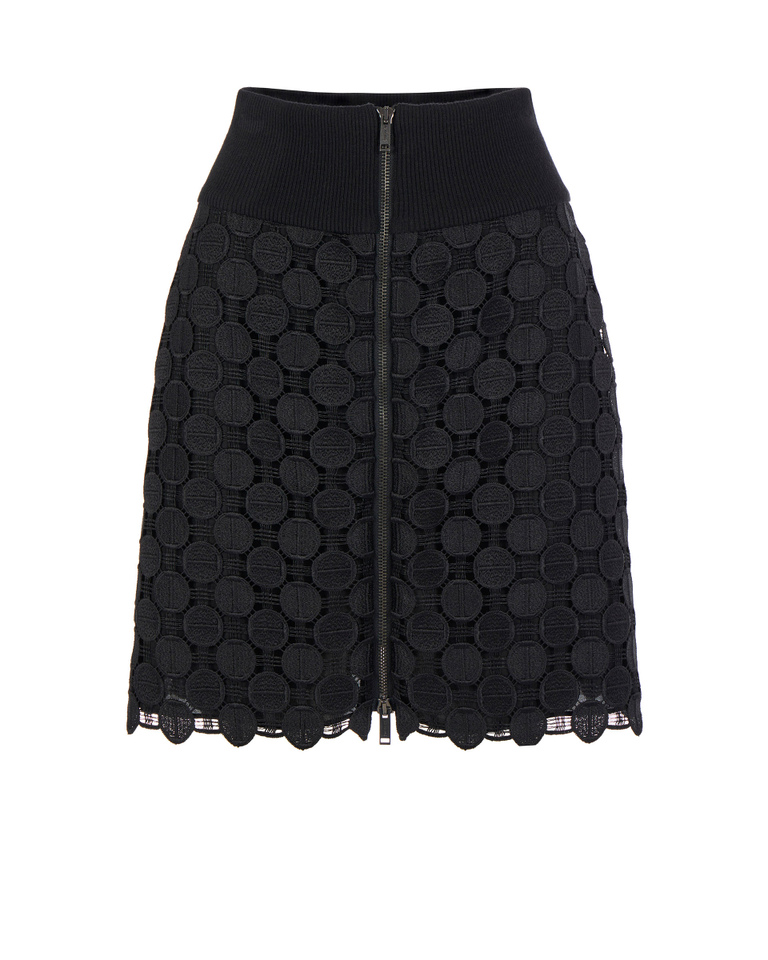 Logo waistband macrame mini skirt - New in | Iceberg - Official Website