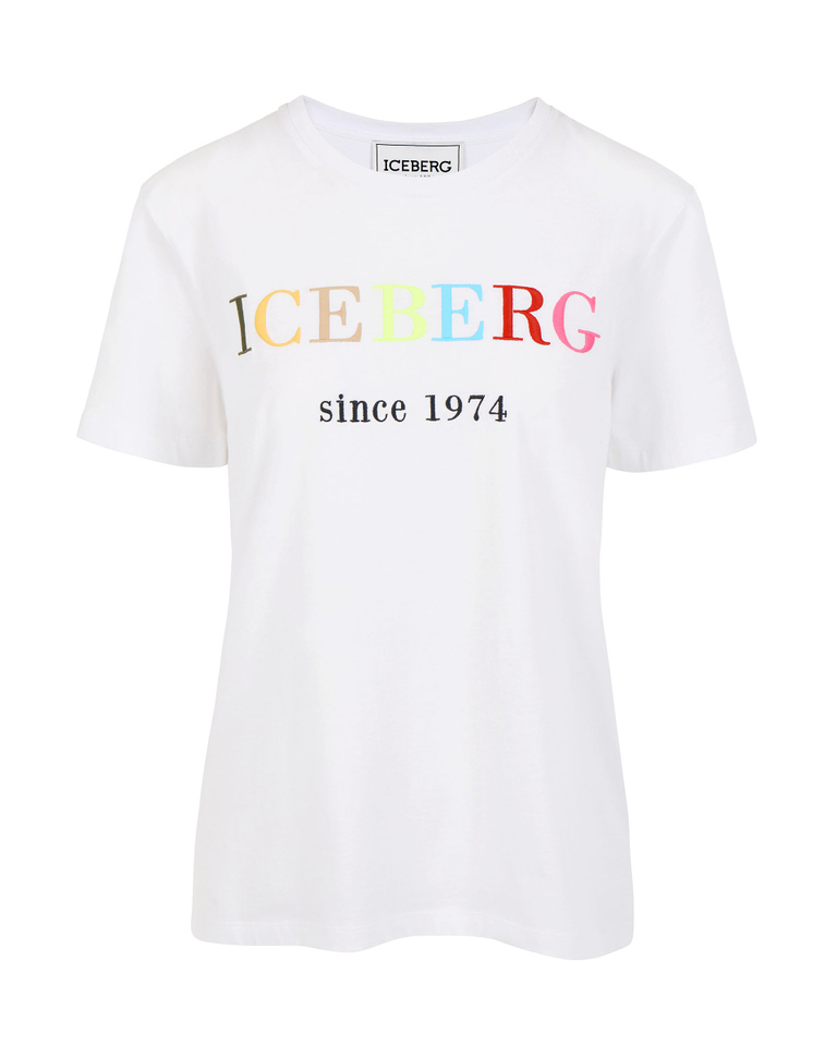 T-shirt bianca oversize con logo - Nuovi arrivi | Iceberg - Official Website