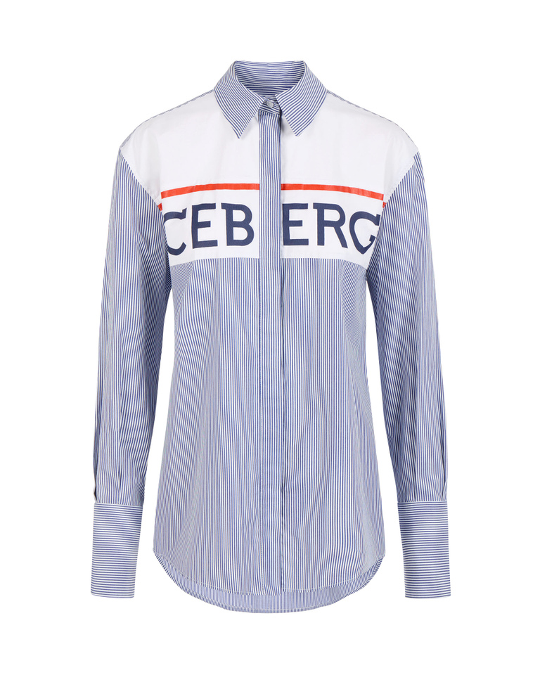 Sporty shirt with institutional logo - T-shirts and tops | Iceberg - Official Website