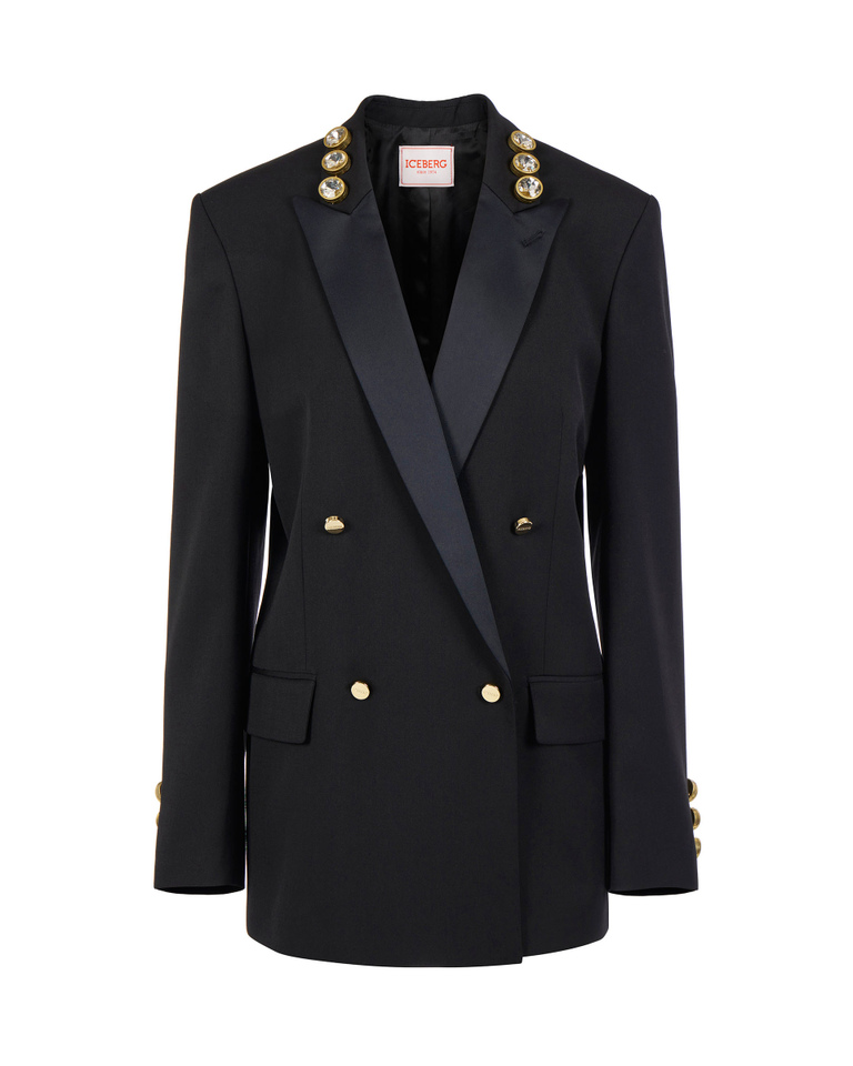Double breasted embellished blazer - Fashion Show Woman | Iceberg - Official Website