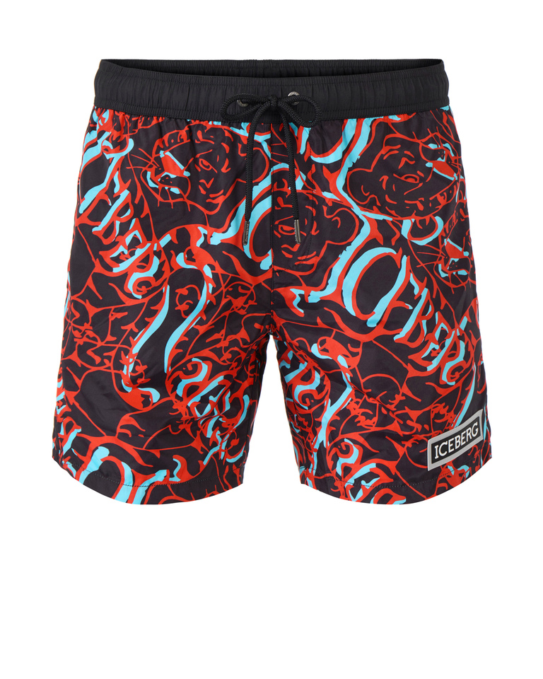 CNY Tigre swim shorts - Beachwear | Iceberg - Official Website