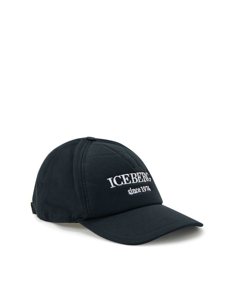 Heritage logo black baseball cap - Hats & Scarves | Iceberg - Official Website