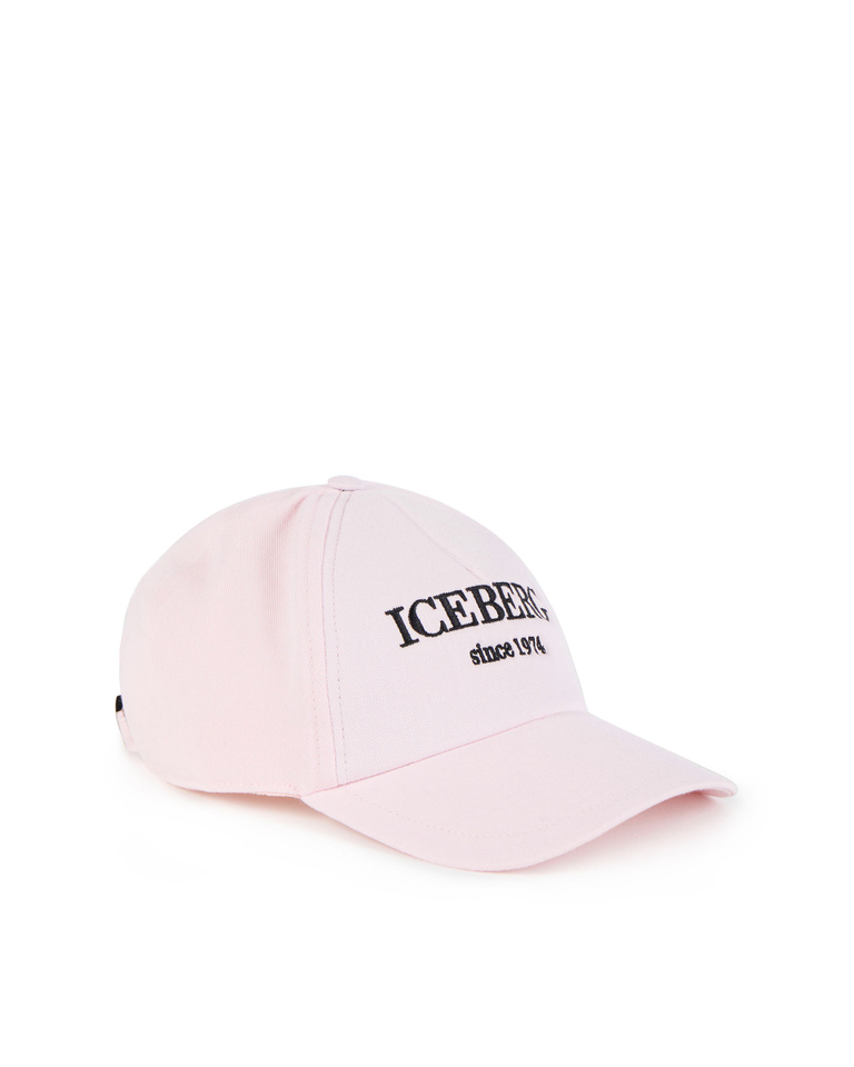 Pink embroidered heritage logo cap - Accessories | Iceberg - Official Website