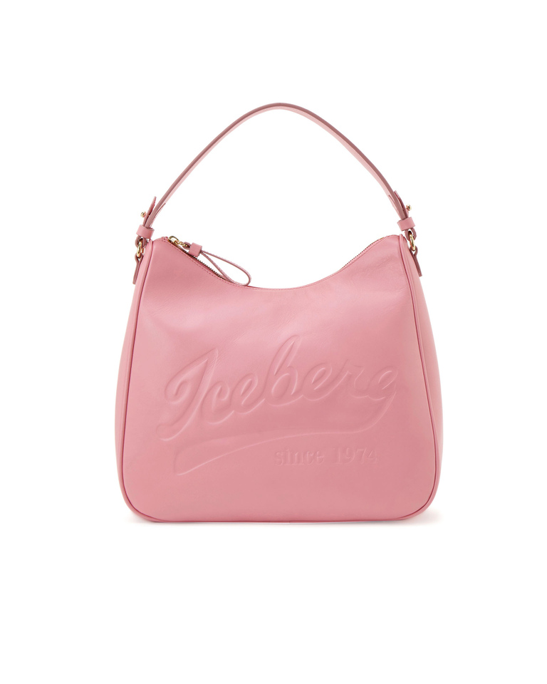 Pink hobo bag with Baseball logo - per abilitare | Iceberg - Official Website