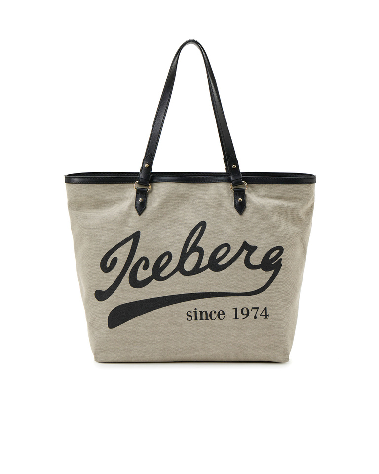 Shopping bag with baseball logo - carosello HP woman accessories | Iceberg - Official Website