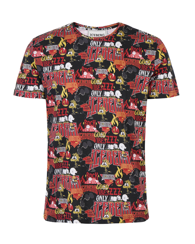 Men's T-shirt with all-over Iceberg Rock Peanuts print - T-shirts | Iceberg - Official Website