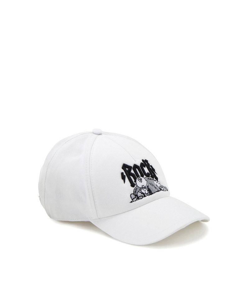 Men's white adjustable baseball cap with contrasting logo - Accessories | Iceberg - Official Website