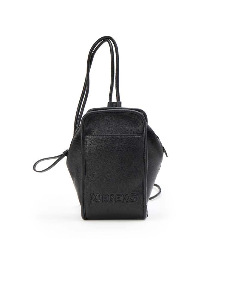 Black smartphone bag with logo - Accessories | Iceberg - Official Website