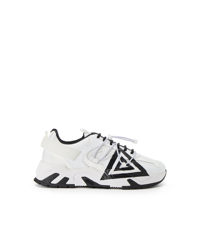 Men's triangle logo Kakkoi white sneakers - carosello HP man accessories | Iceberg - Official Website
