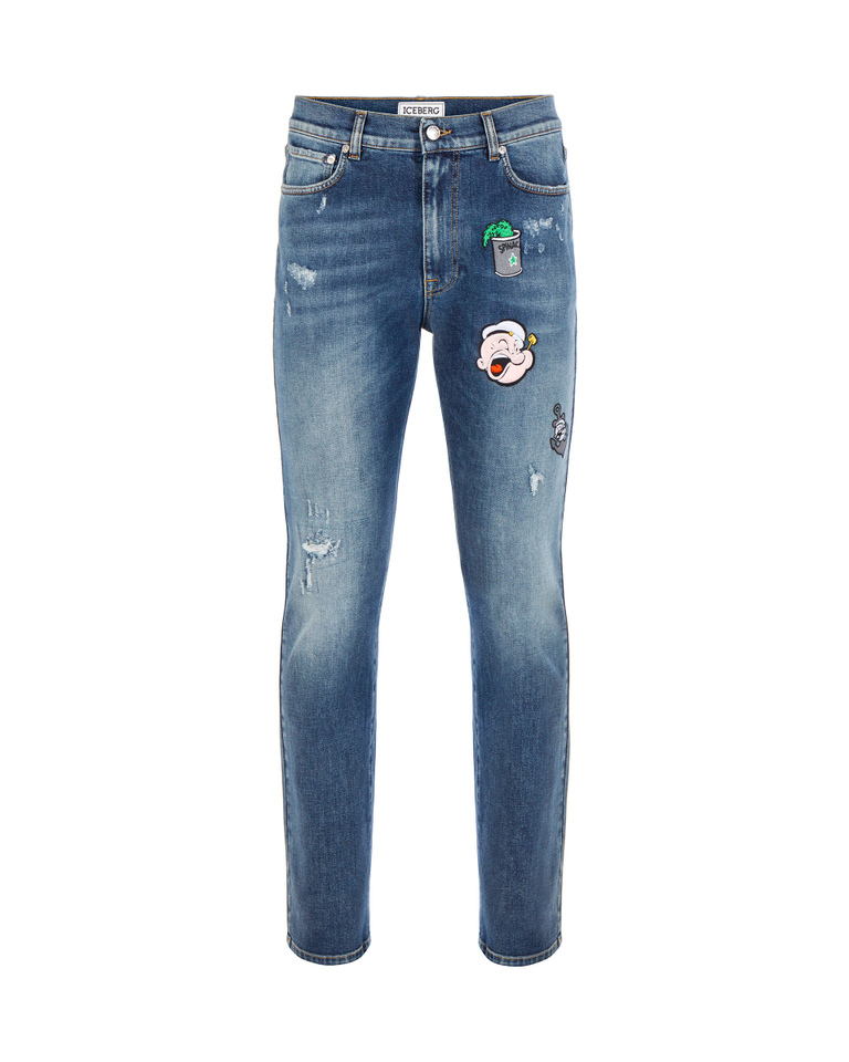Popeye patch denim jeans - PER FARE LE REGOLE | Iceberg - Official Website