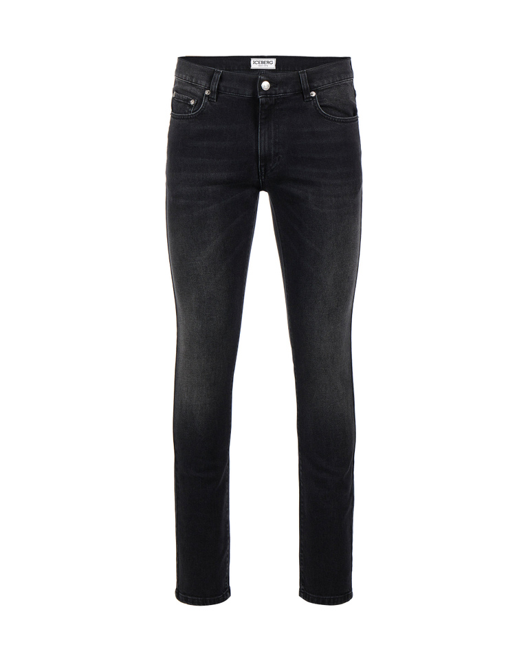 Five-pocket skinny denim jeans - Focus on | Iceberg - Official Website