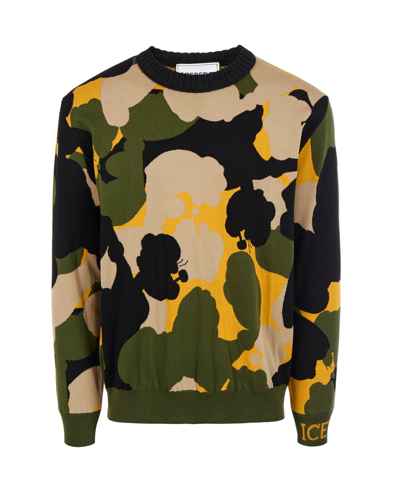 Sweater with popeye camouflage - Shop by mood | Iceberg - Official Website
