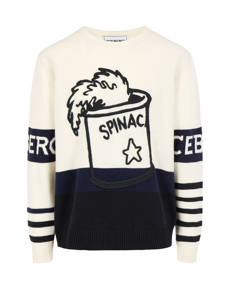 Popeye institutional logo sweater - Clothing | Iceberg - Official Website