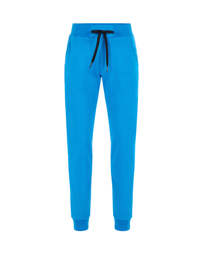 Blue joggers with heritage logo - Trousers | Iceberg - Official Website