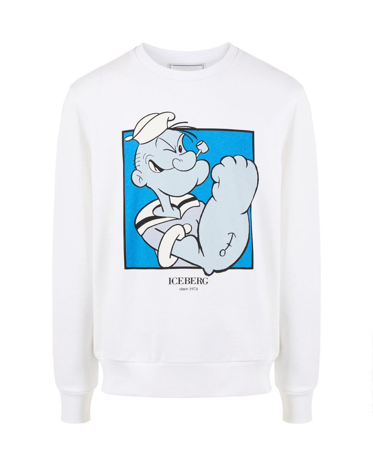 Felpa Popeye con logo heritage - Abbigliamento | Iceberg - Official Website