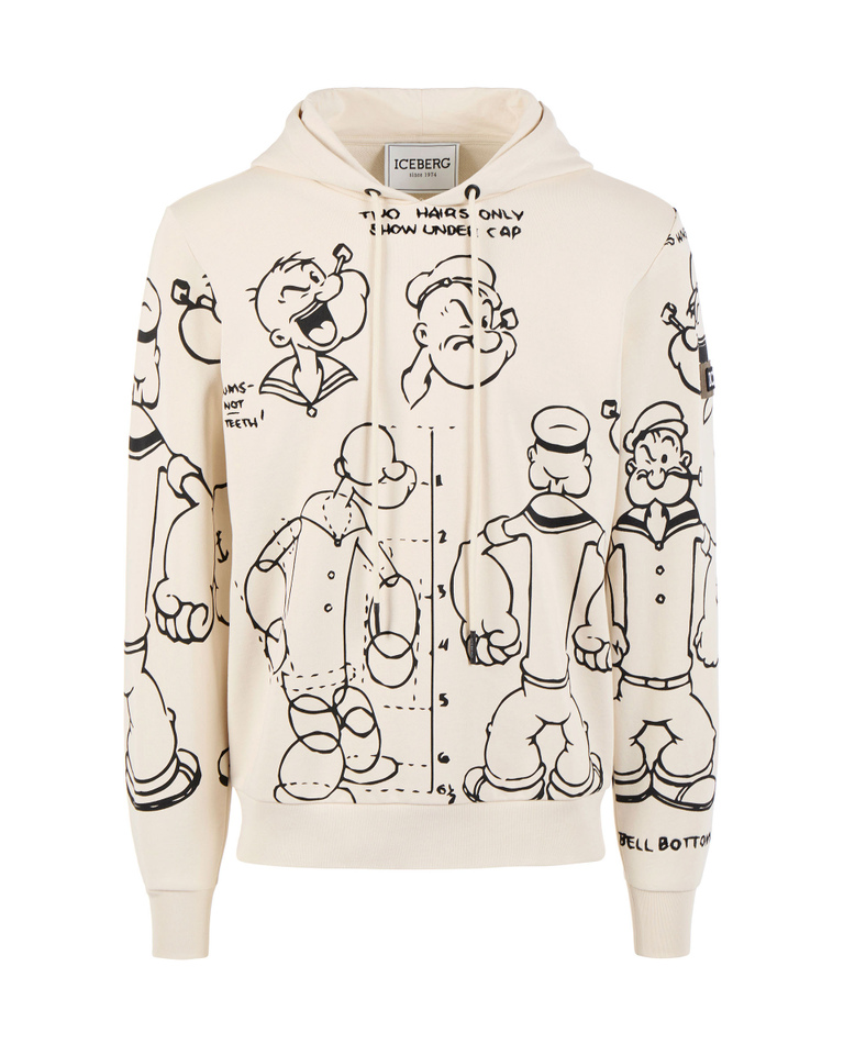 Popeye graphic hooded sweatshirt | Iceberg - Official Website