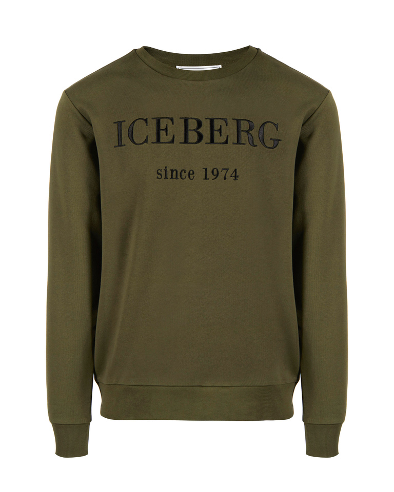 Heritage logo sage sweatshirt - Sweatshirts | Iceberg - Official Website
