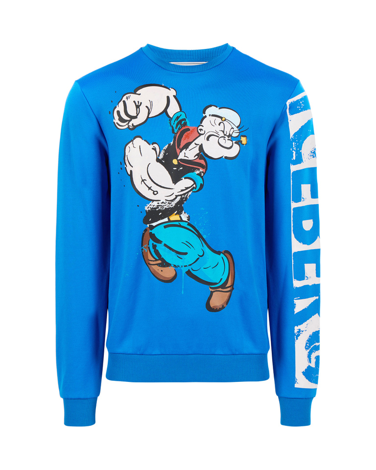 Popeye blue sweatshirt - Clothing | Iceberg - Official Website