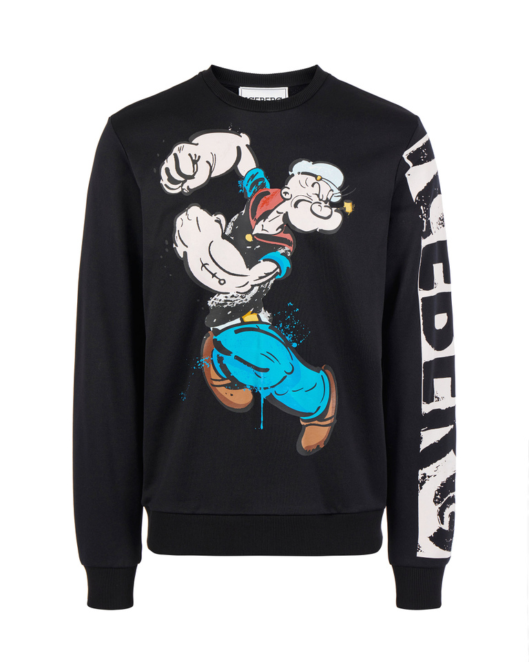 Popeye black sweatshirt - Bestseller | Iceberg - Official Website