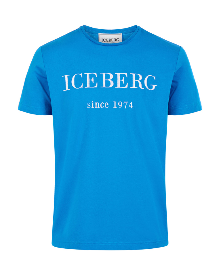 Blue heritage logo T-shirt - T-shirts & polo | Iceberg - Official Website