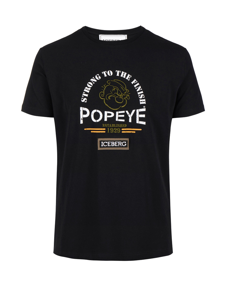Popeye graphic black t-shirt - carosello gift guide uomo | Iceberg - Official Website