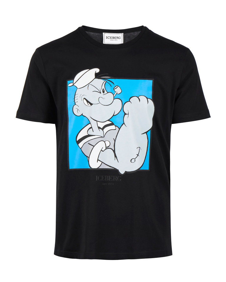 Popeye heritage logo black t-shirt - Man | Iceberg - Official Website