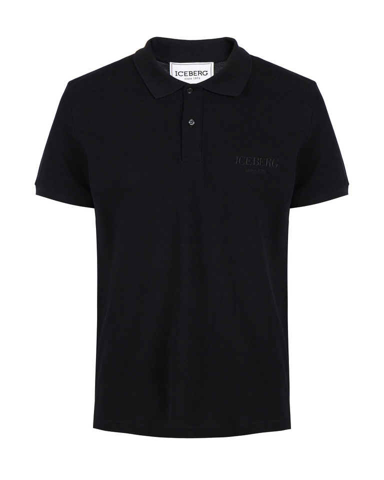 Black heritage logo polo shirt - T-shirts & polo | Iceberg - Official Website
