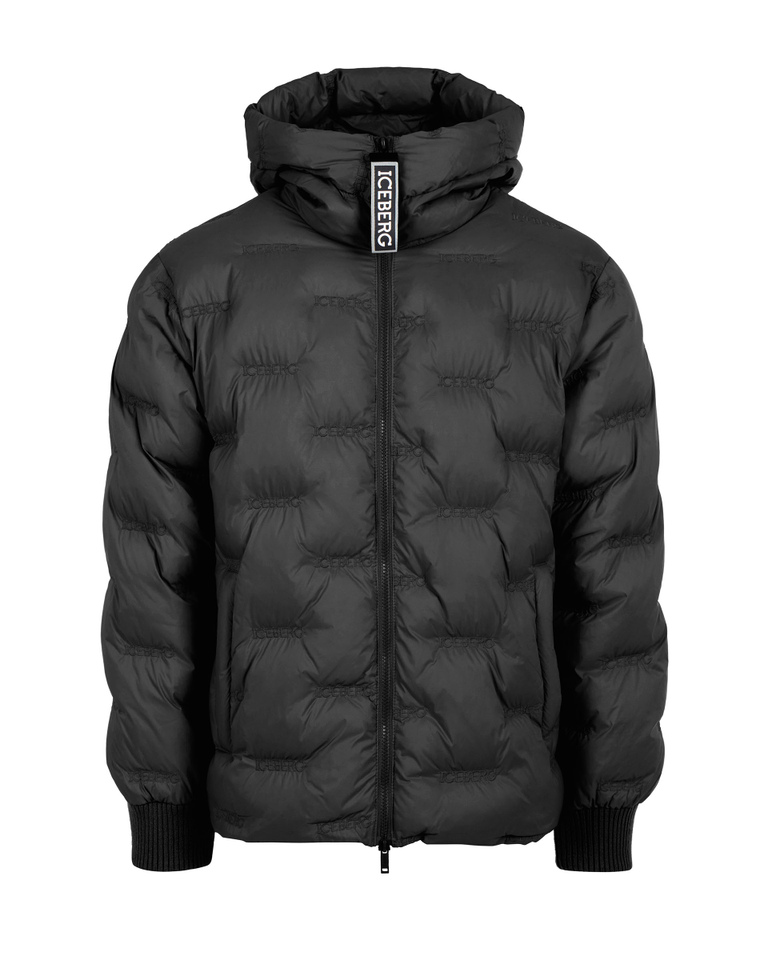 Nylon padded black jacket - Outerwear | Iceberg - Official Website