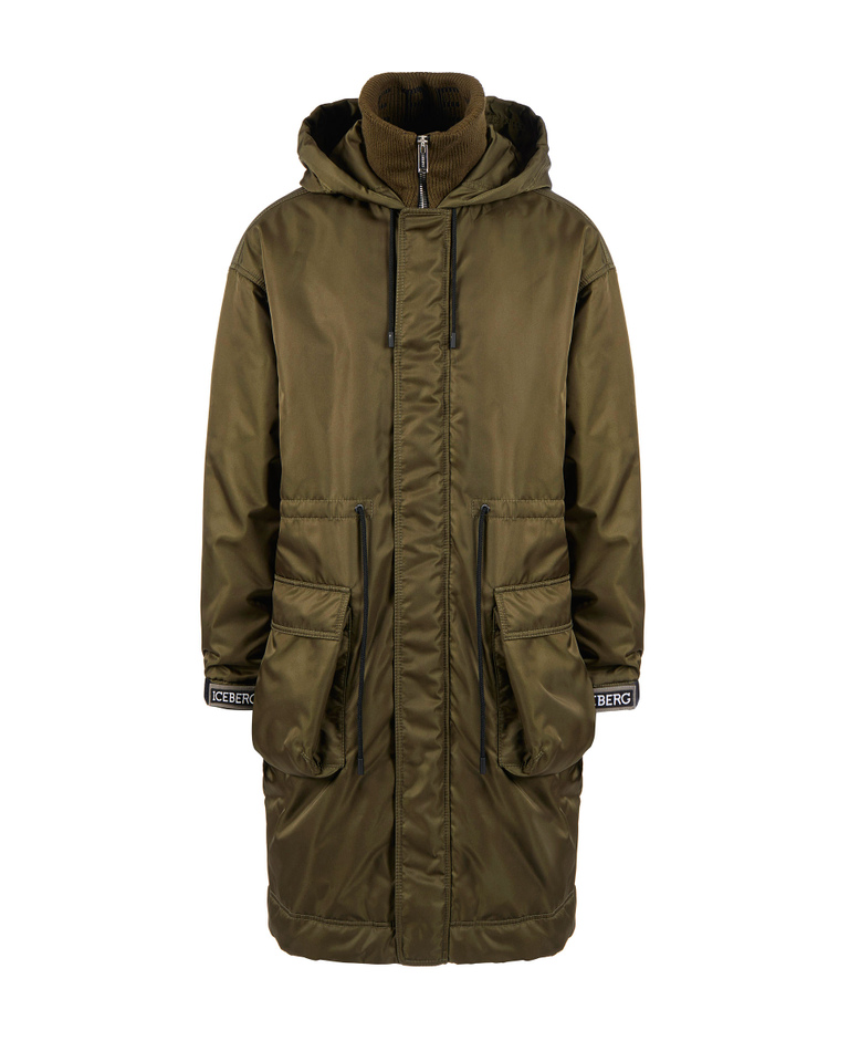 Green padded parka - Outerwear | Iceberg - Official Website
