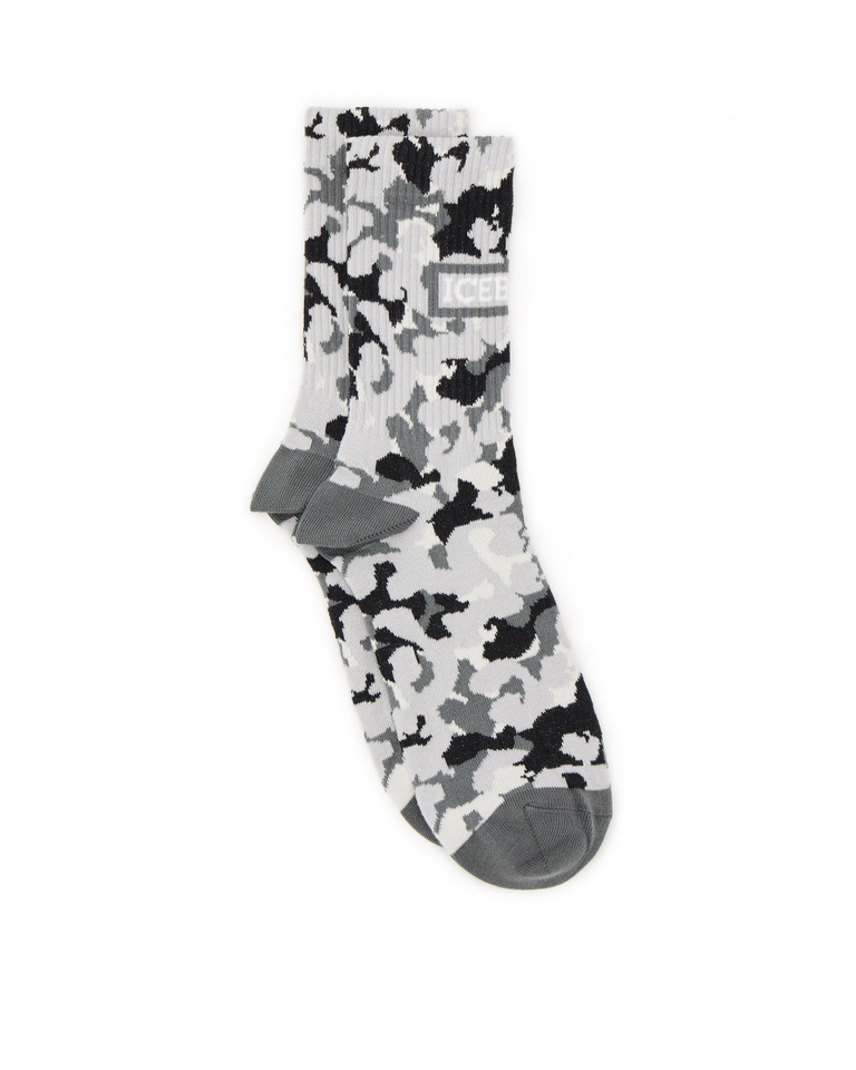 Popeye grey camouflage socks - socks | Iceberg - Official Website