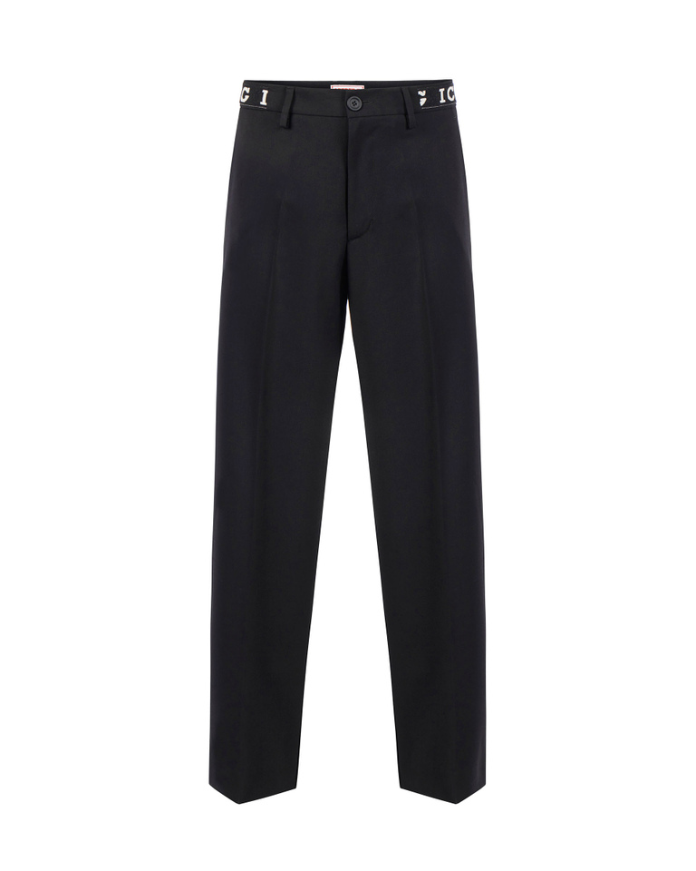 Wide fit wool chino trousers - Trousers | Iceberg - Official Website