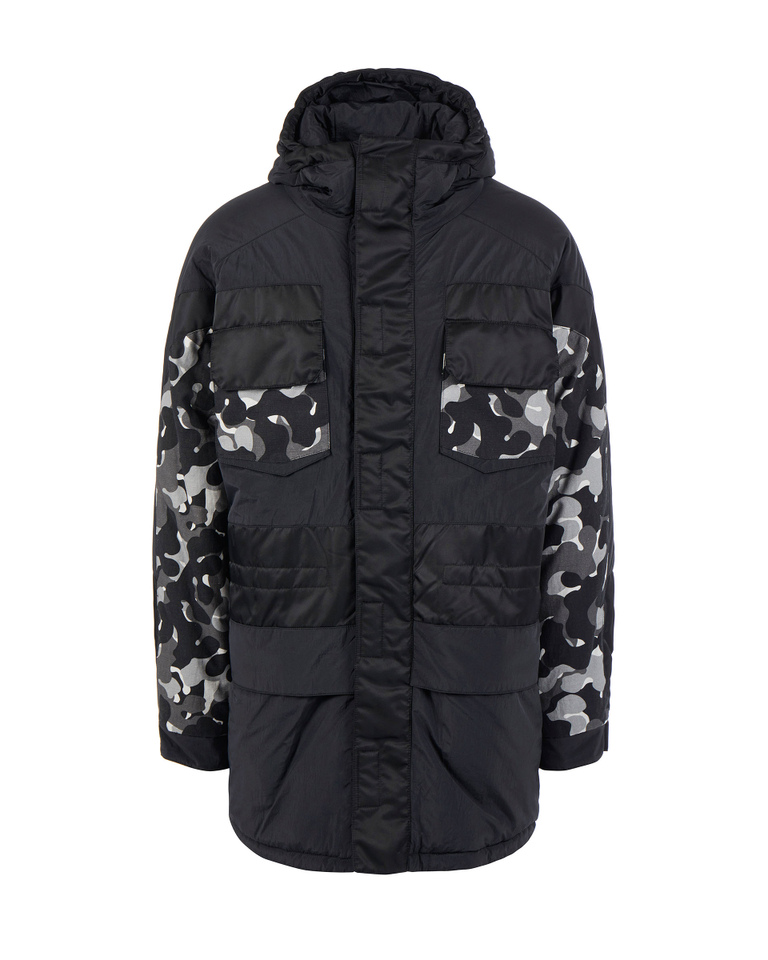 Grey camouflage padded jacket - Outerwear | Iceberg - Official Website