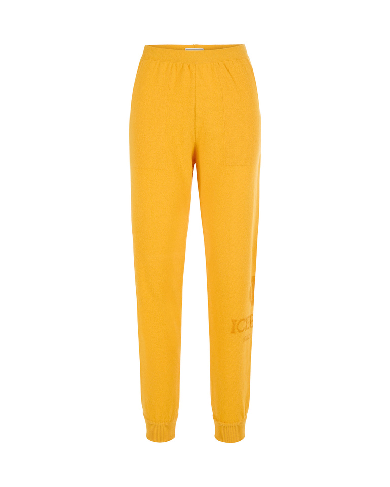 Joggers arancione chiaro con logo - Pantaloni | Iceberg - Official Website