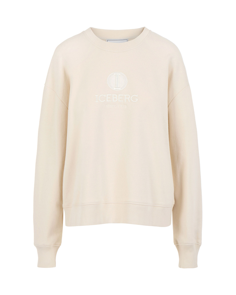Embroidered heritage logo sweater - Sweatshirts | Iceberg - Official Website
