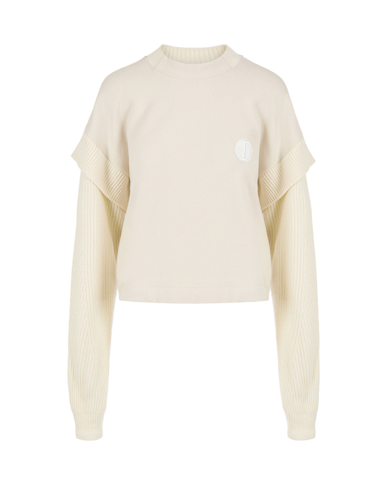 Cropped sweatshirt with patch detail - Sweatshirts | Iceberg - Official Website