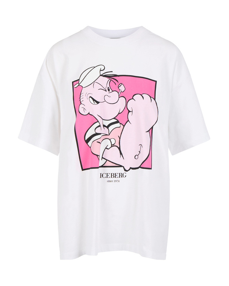 T-shirt con Popeye e logo - Popeye selection | Iceberg - Official Website