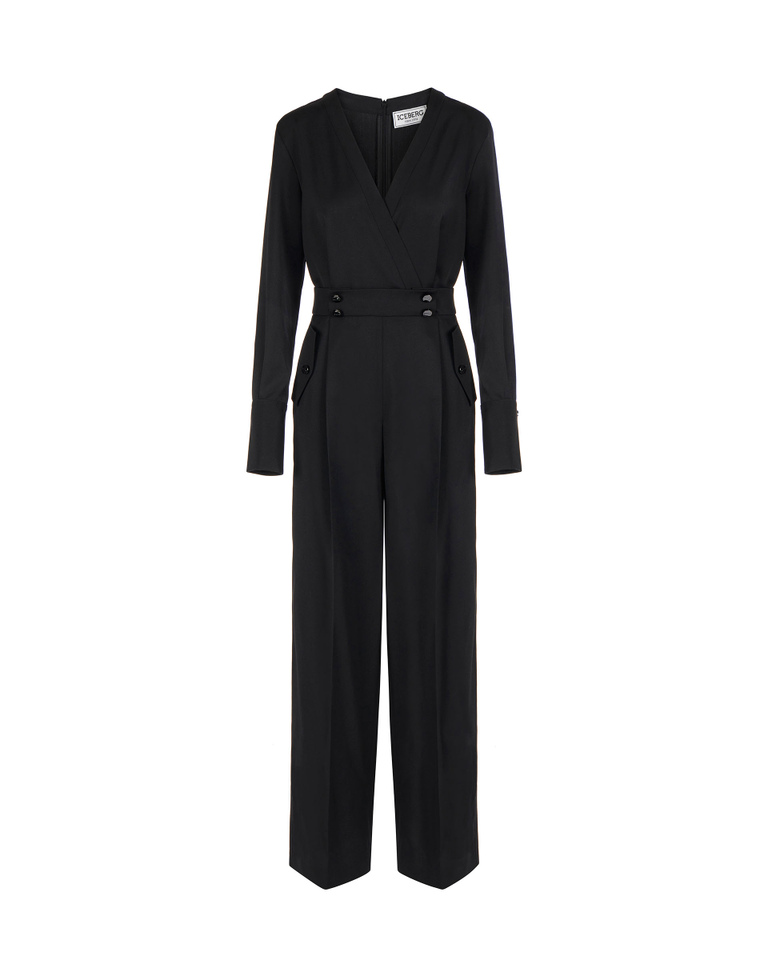 Jumpsuit with logo button details - carosello HP woman shoes | Iceberg - Official Website