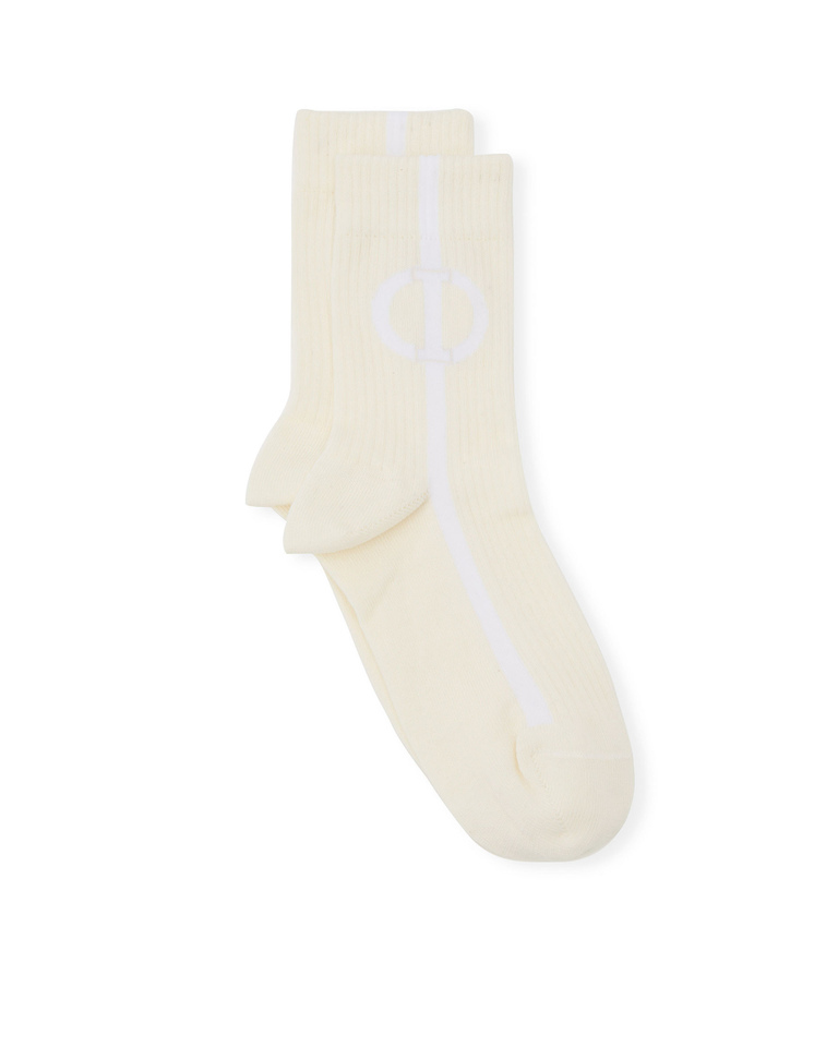 Cotton socks with monogram logo - socks | Iceberg - Official Website