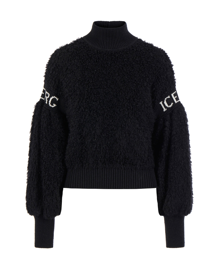 Roll neck knitted top - Knitwear | Iceberg - Official Website