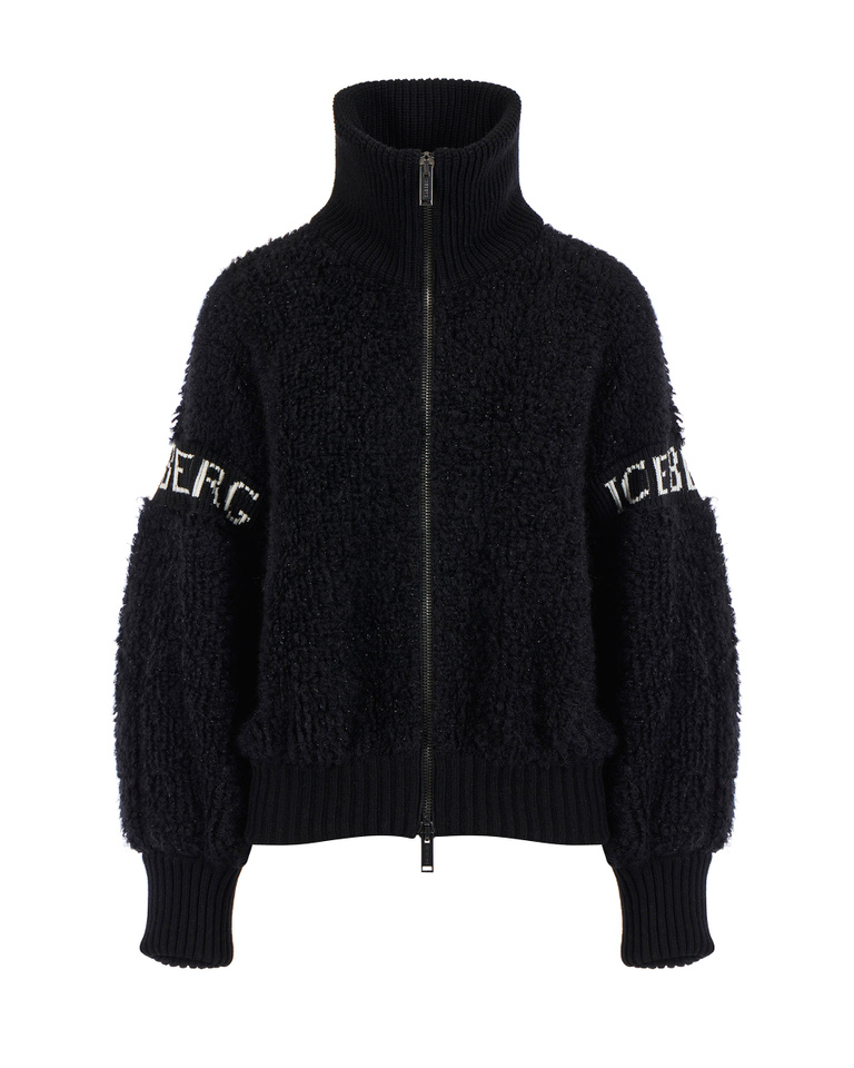 Lurex merino bomber jacket - Knitwear | Iceberg - Official Website