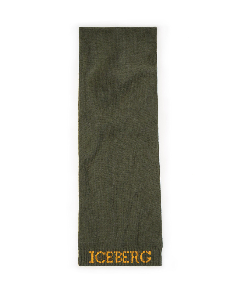 Knitted scarf with logo - Hats & Scarves | Iceberg - Official Website