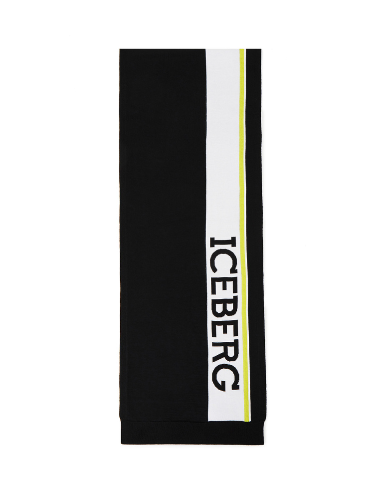 Sciarpa nera con logo - Accessori | Iceberg - Official Website