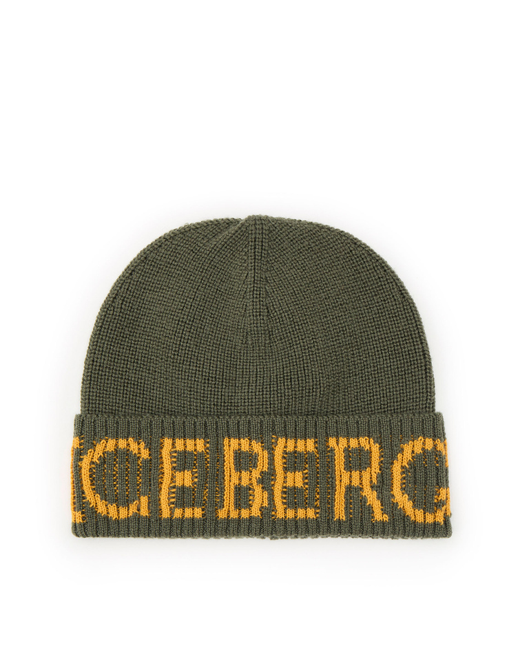 Merino wool logo beanie - Hats & Scarves | Iceberg - Official Website