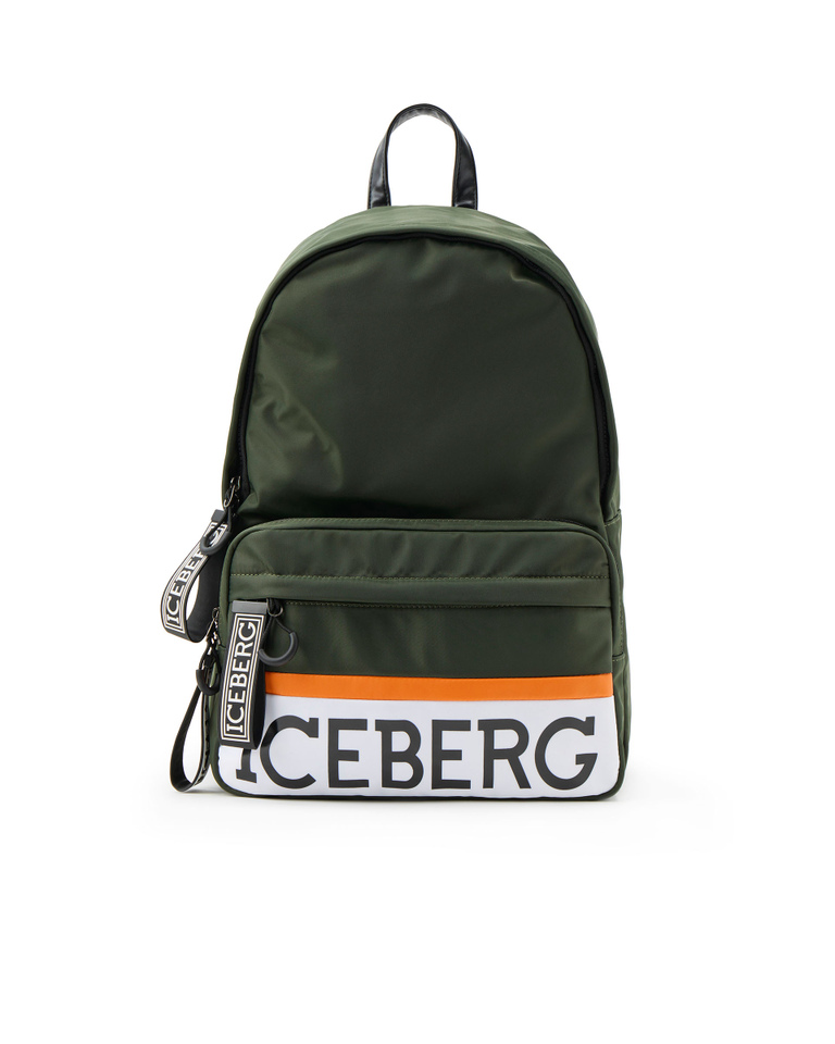 Zaino verde salvia con logo - Borse & Cinture | Iceberg - Official Website