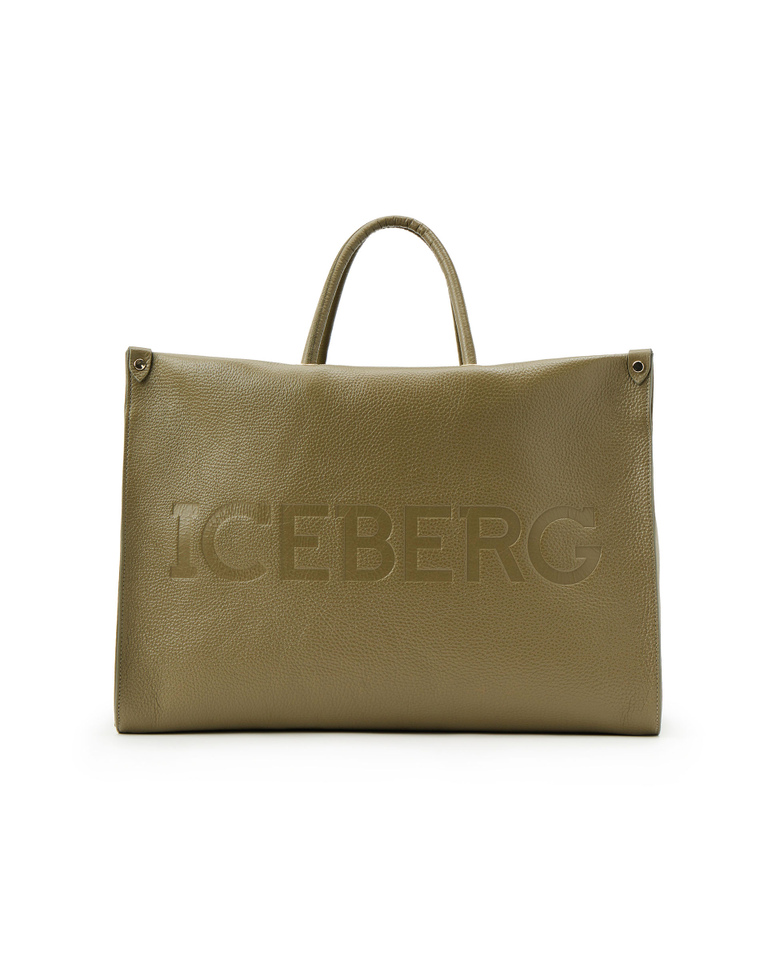 Shopper bag with institutional logo - Bags & Belt | Iceberg - Official Website