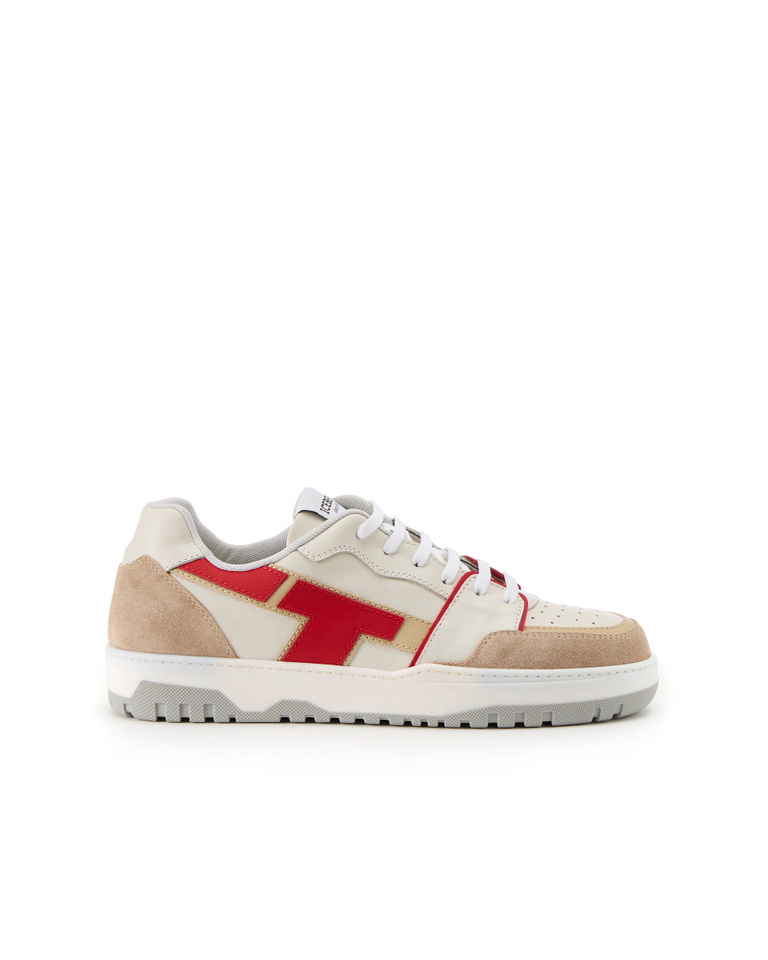 Okoro sneaker with red and beige - Shoes & sneakers | Iceberg - Official Website