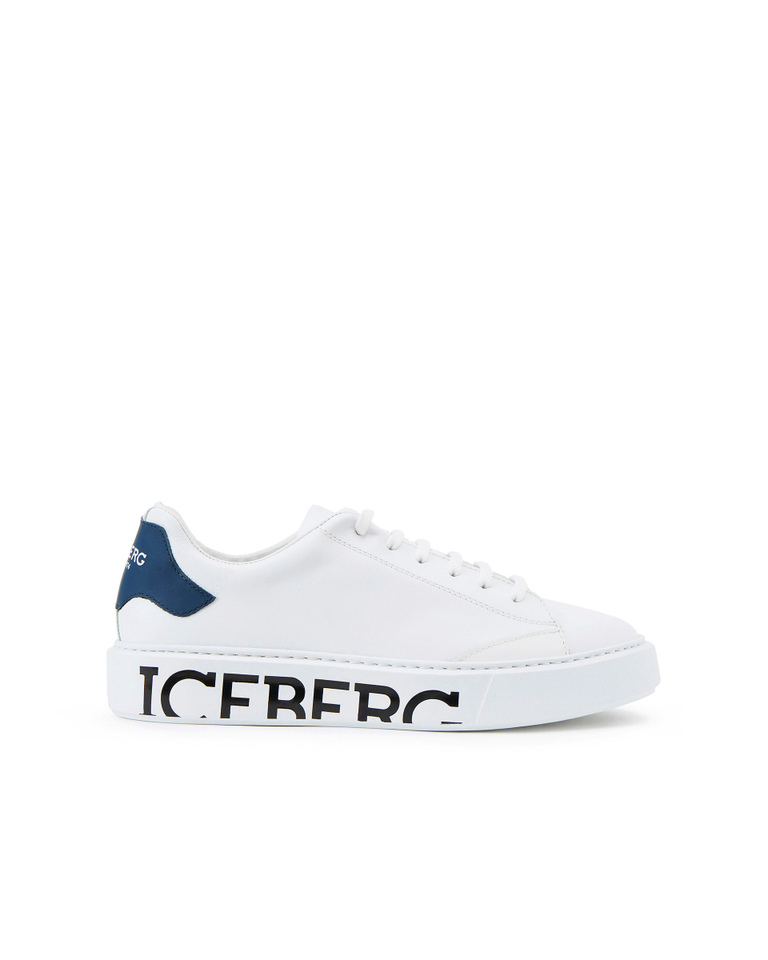 Men's Bozeman sneaker in white - MIX MATERIAL INSTITUTIONAL | Iceberg - Official Website